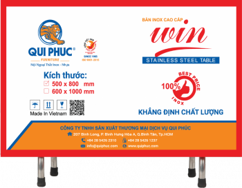 Bàn inox WIN chữ nhật