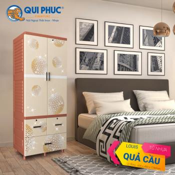 Tủ nhựa LOUIS 2 tầng Quả Cầu 3D